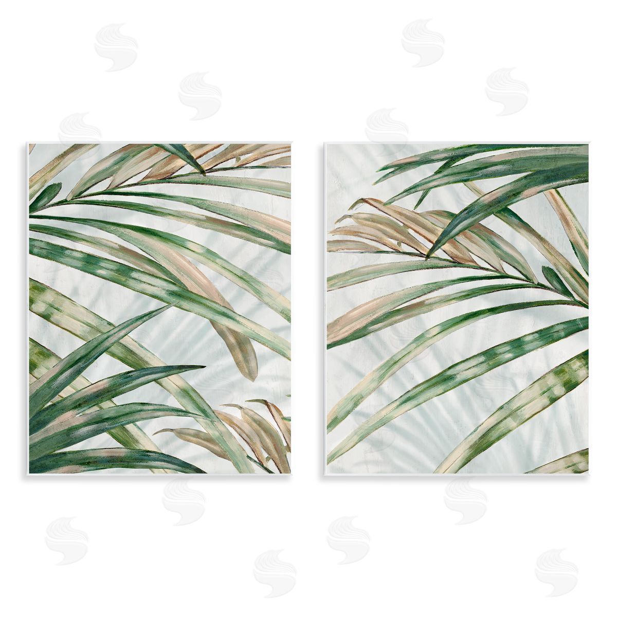 Alex Black Impressions of Fronds Canvas Wall Art Print