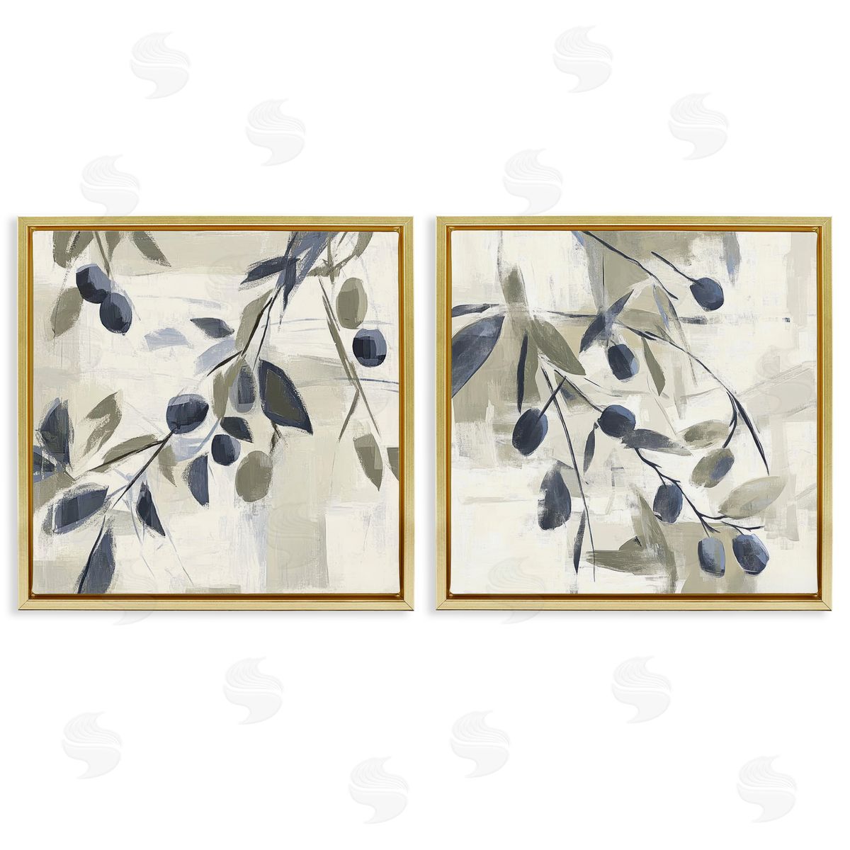 Mona Grace Mediterranean Green Olives Canvas Wall Art Print