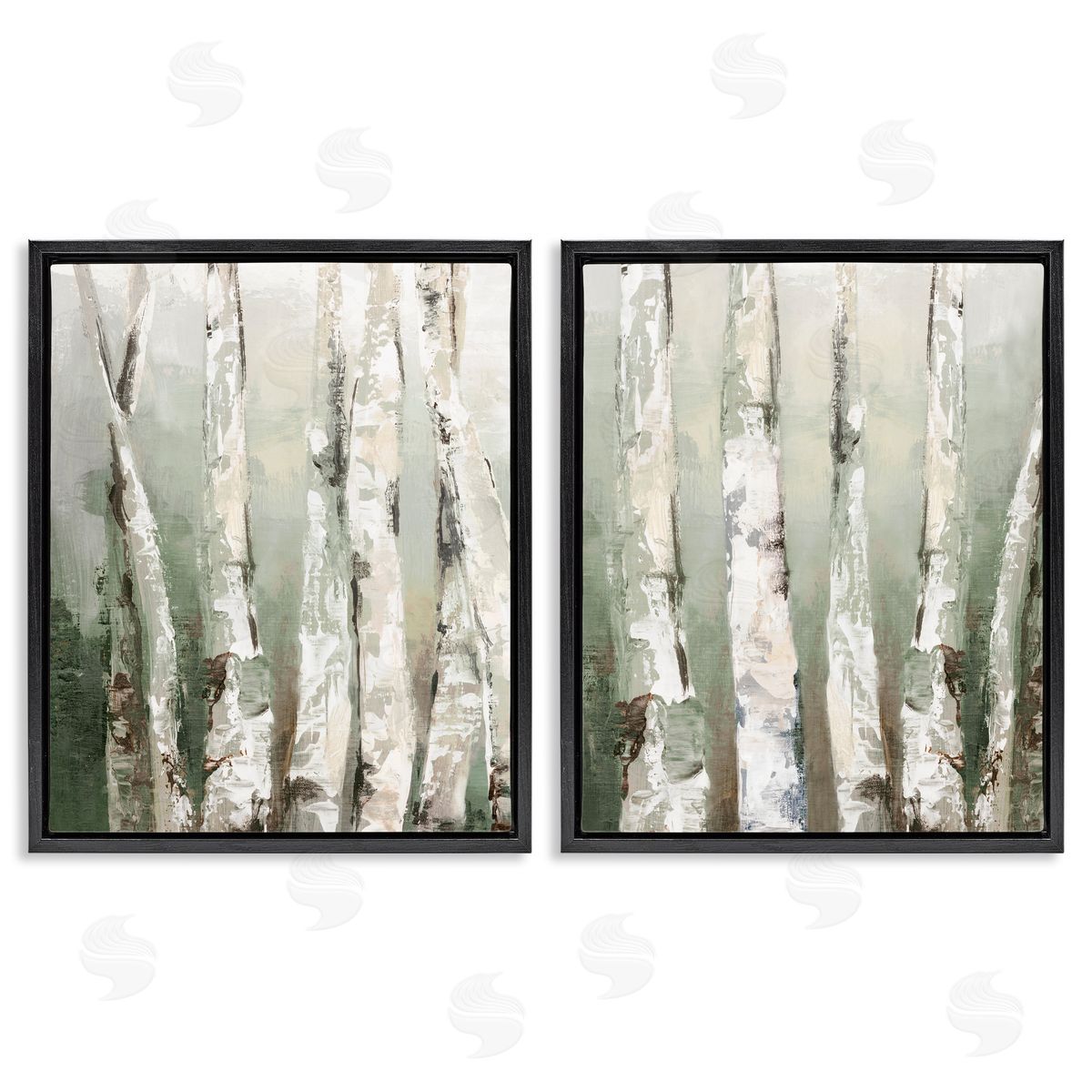Luna Mavis Organic Birch Forest Trees Canvas Wall Art Print