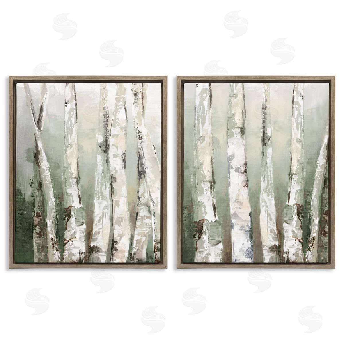 Luna Mavis Organic Birch Forest Trees Canvas Wall Art Print