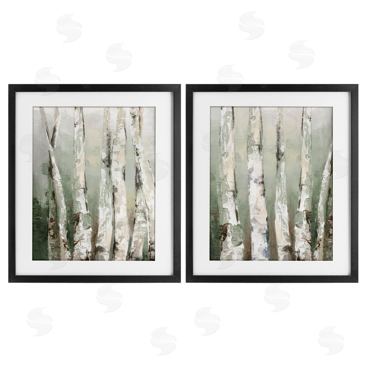 Luna Mavis Organic Birch Forest Trees Canvas Wall Art Print