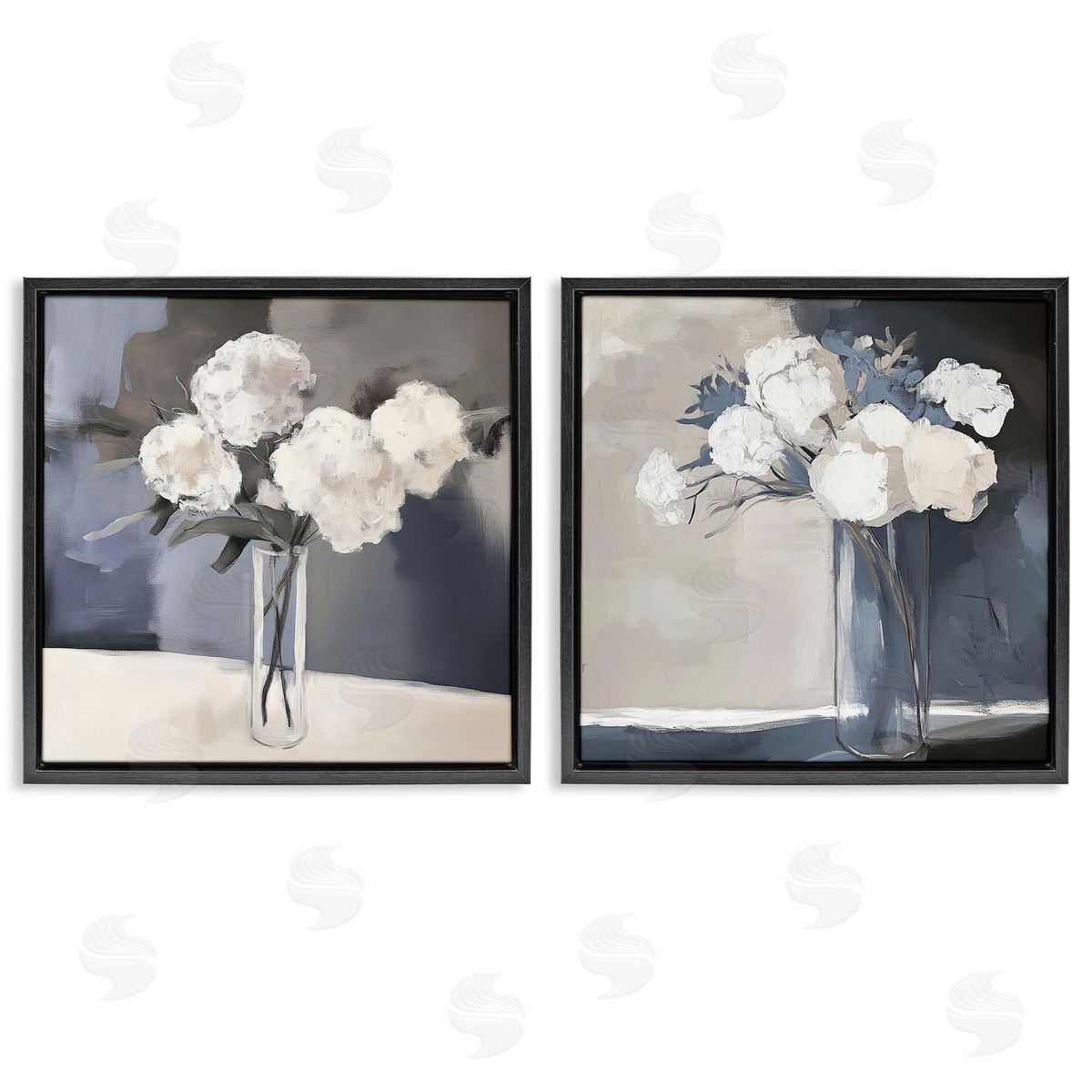 Mona Grace Gentle Hydrangea Petals Canvas Wall Art Print