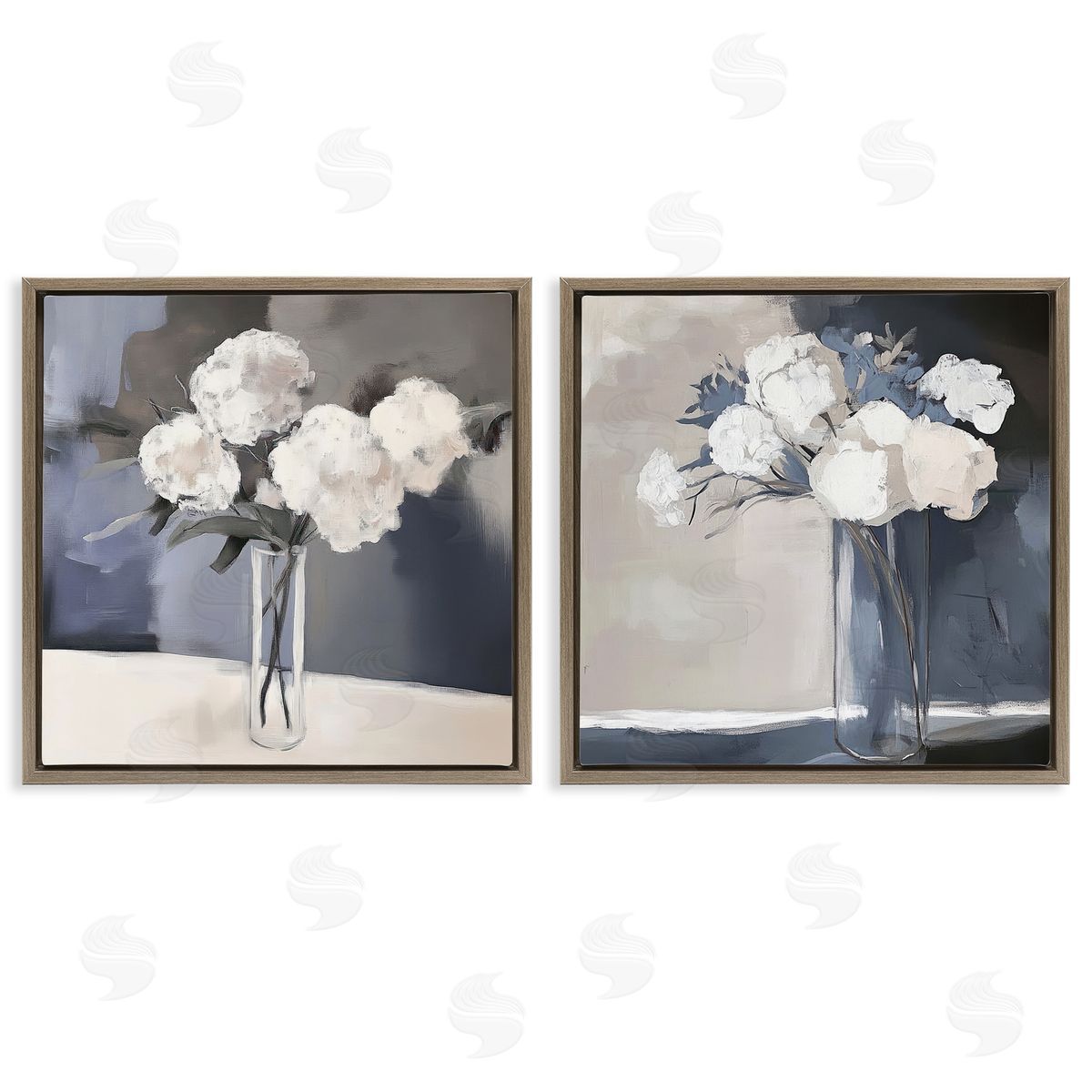 Mona Grace Gentle Hydrangea Petals Canvas Wall Art Print