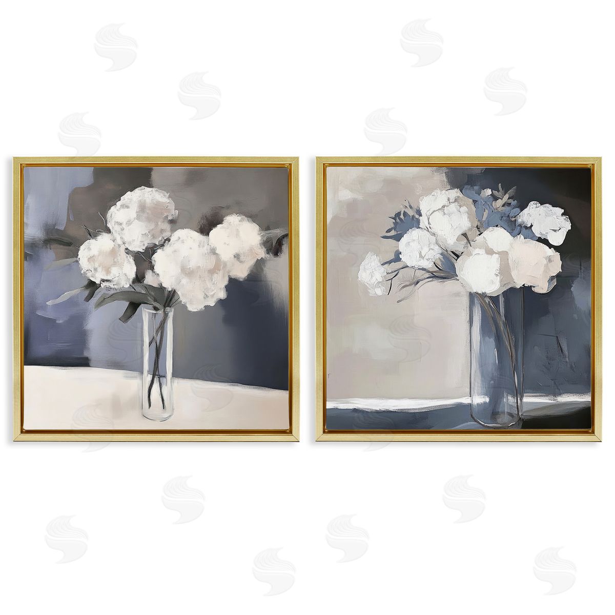 Mona Grace Gentle Hydrangea Petals Canvas Wall Art Print