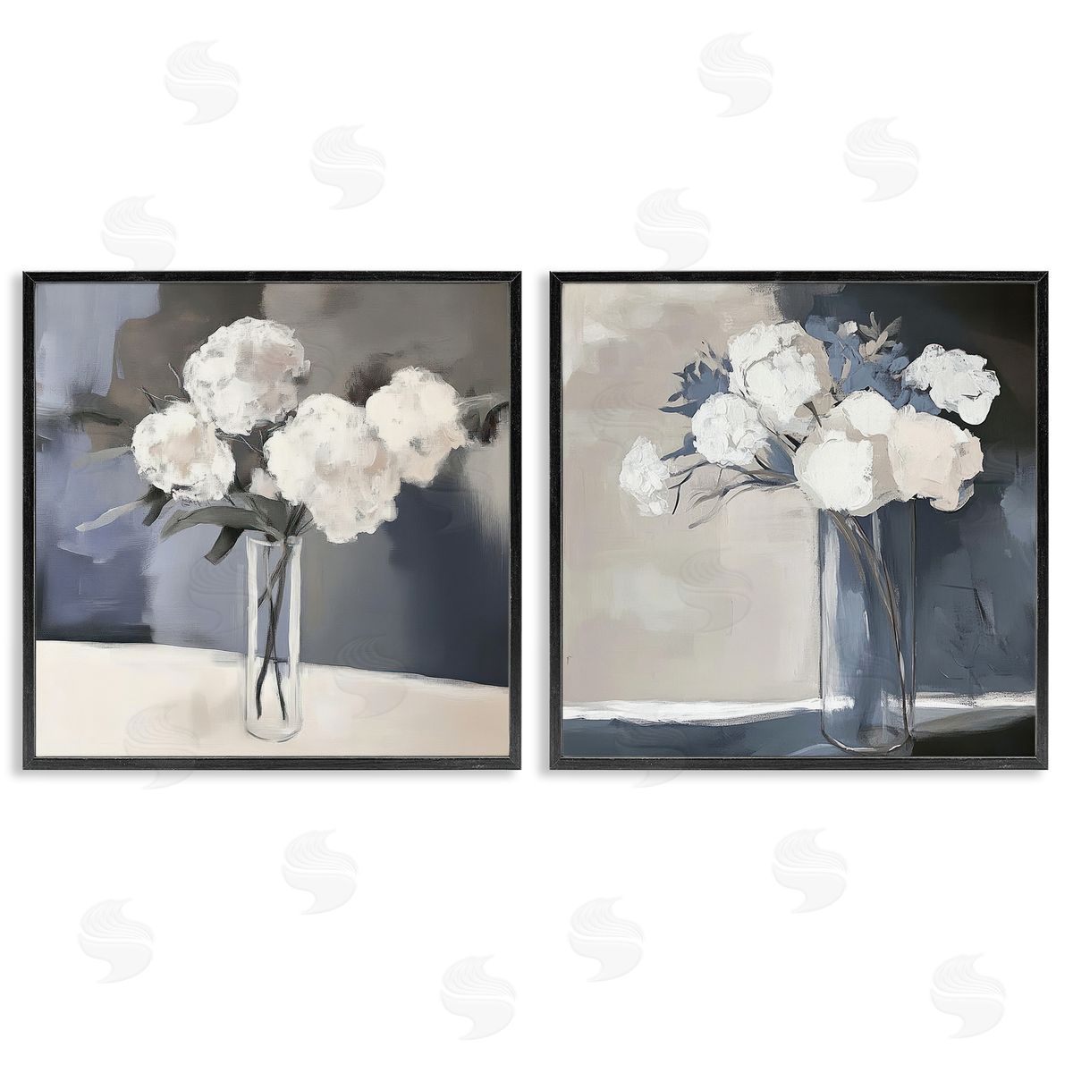 Mona Grace Gentle Hydrangea Petals Canvas Wall Art Print