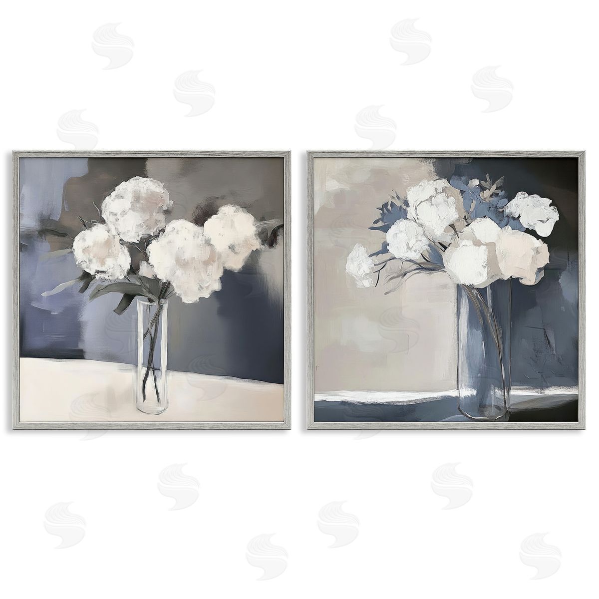 Mona Grace Gentle Hydrangea Petals Canvas Wall Art Print