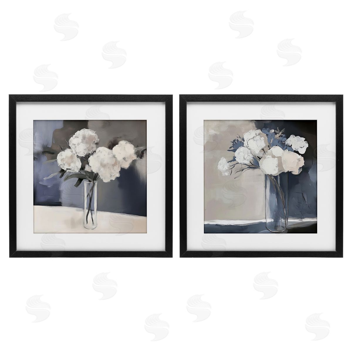 Mona Grace Gentle Hydrangea Petals Canvas Wall Art Print
