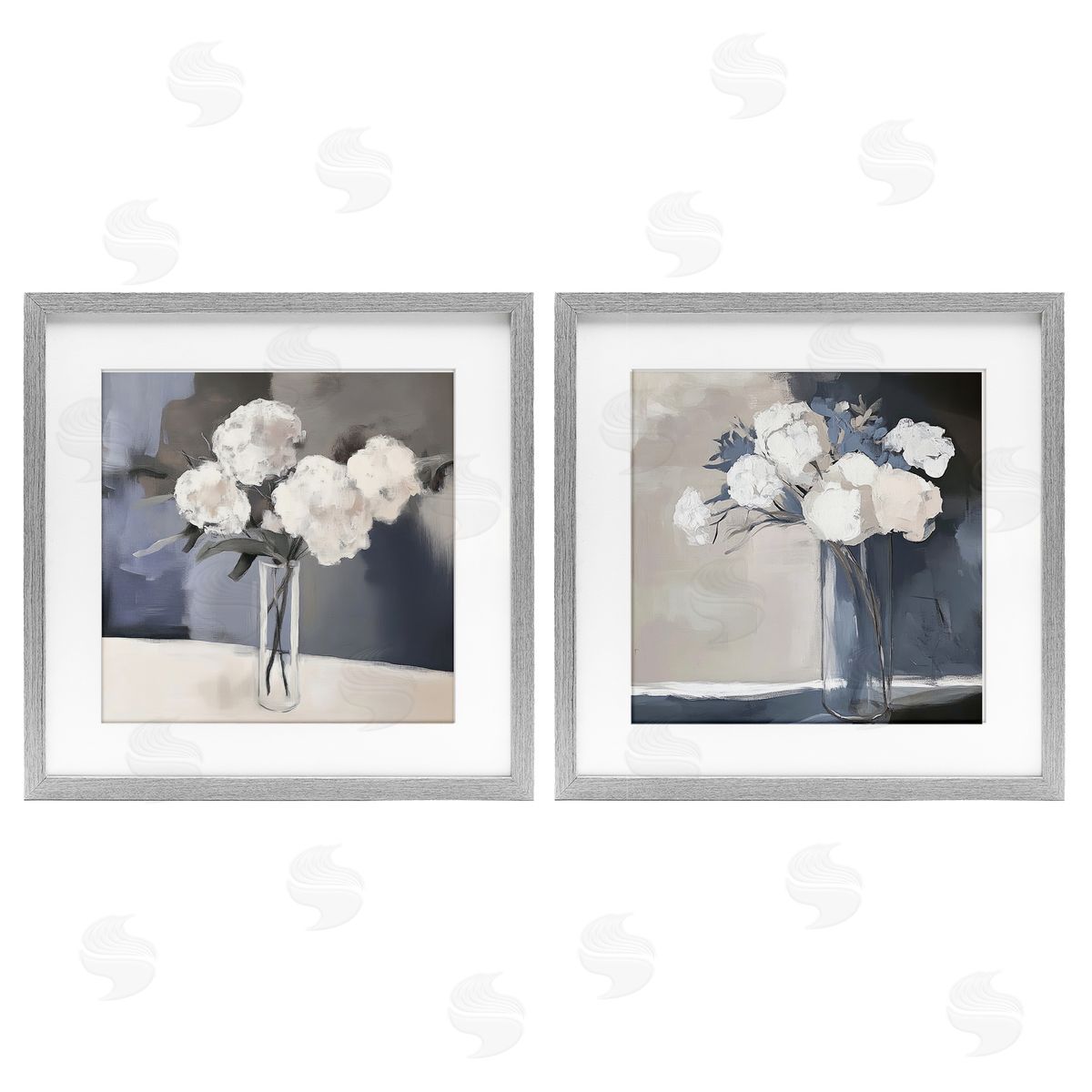 Mona Grace Gentle Hydrangea Petals Canvas Wall Art Print
