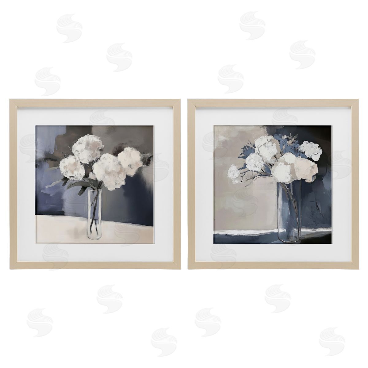Mona Grace Gentle Hydrangea Petals Canvas Wall Art Print
