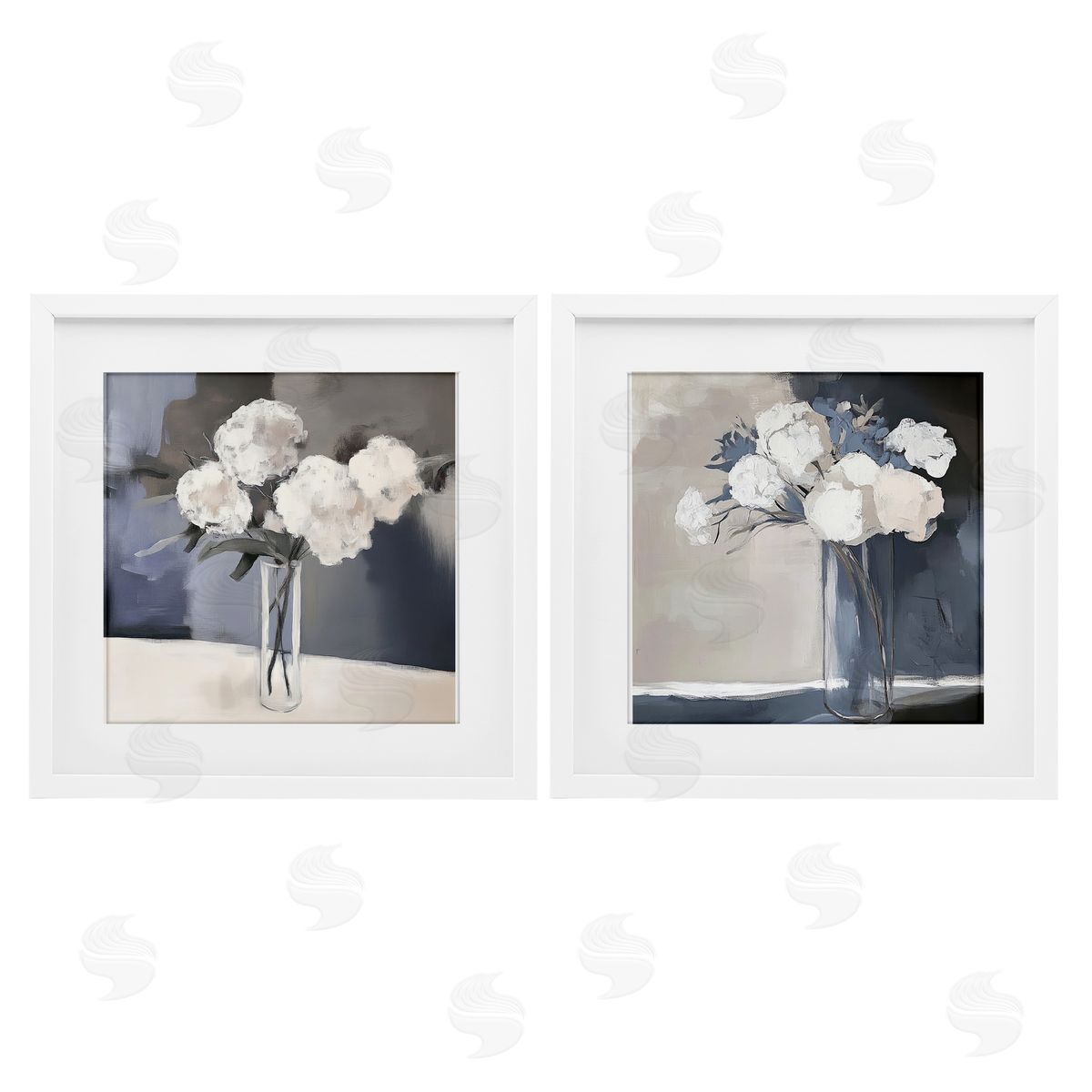Mona Grace Gentle Hydrangea Petals Canvas Wall Art Print