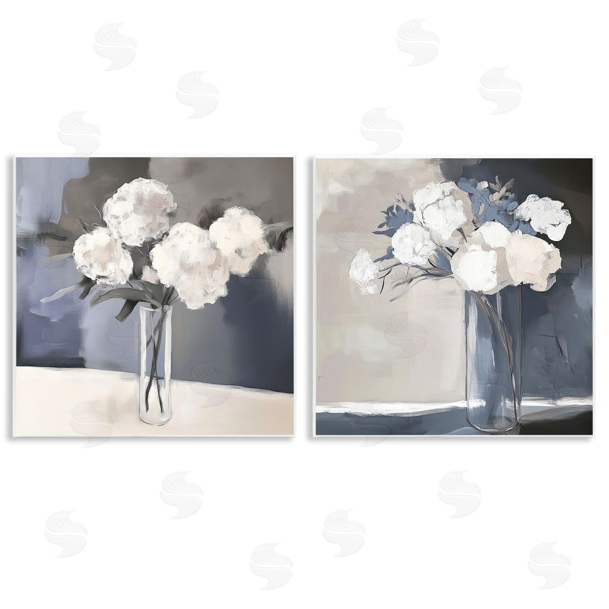 Mona Grace Gentle Hydrangea Petals Canvas Wall Art Print