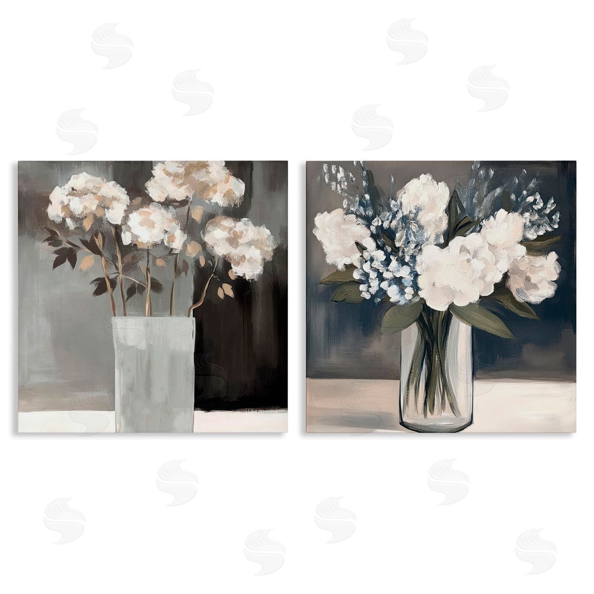 Mona Grace Vase Of Grace Flowers Canvas Wall Art Print