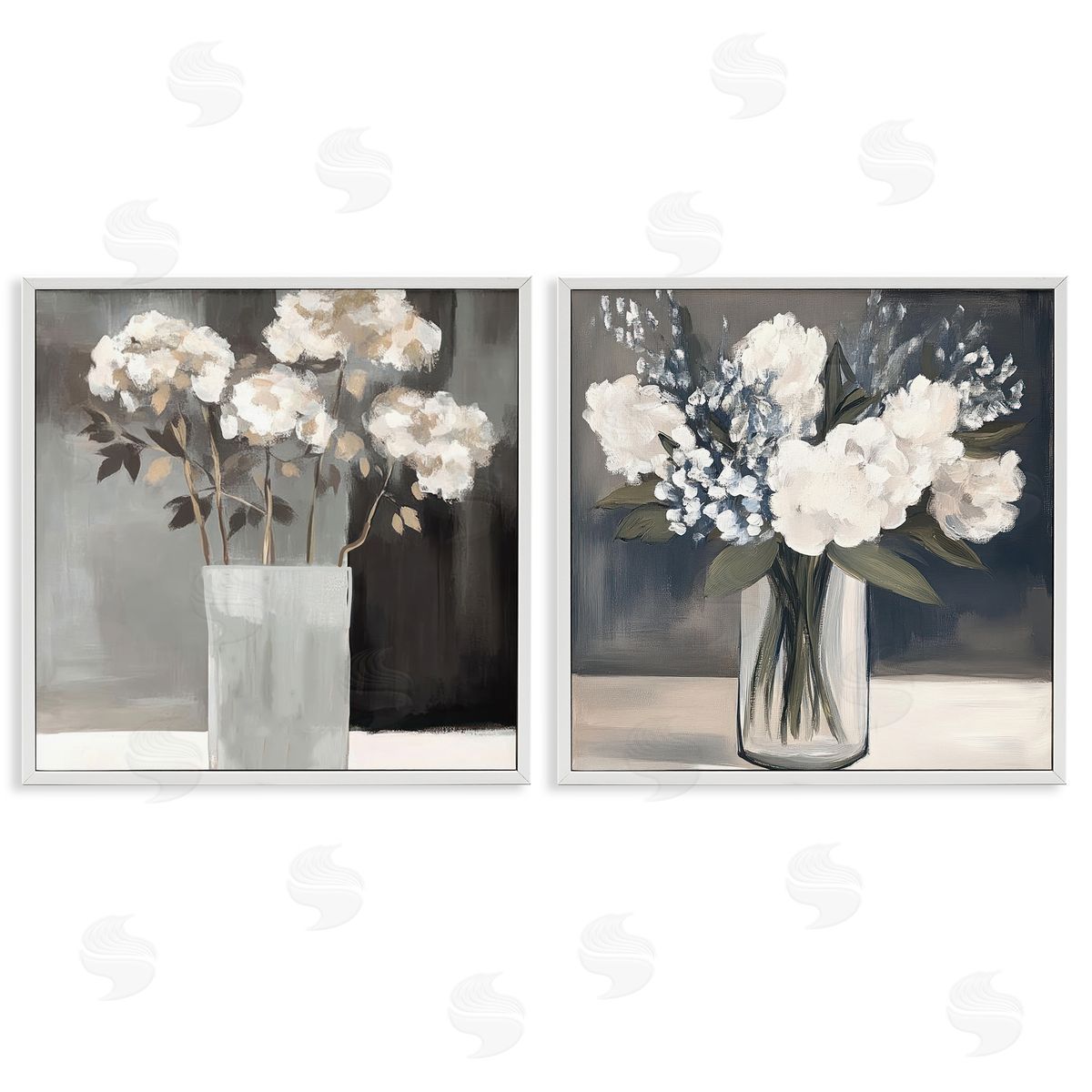 Mona Grace Vase Of Grace Flowers Canvas Wall Art Print