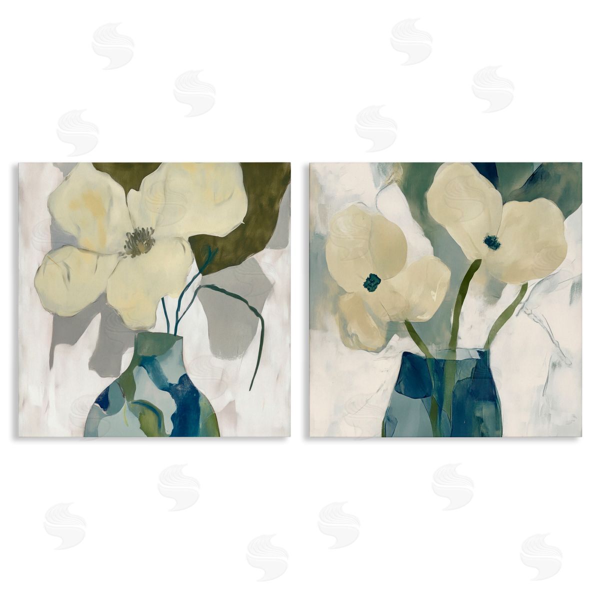 Elara Yasna Simple Petals Boho Canvas Wall Art Print