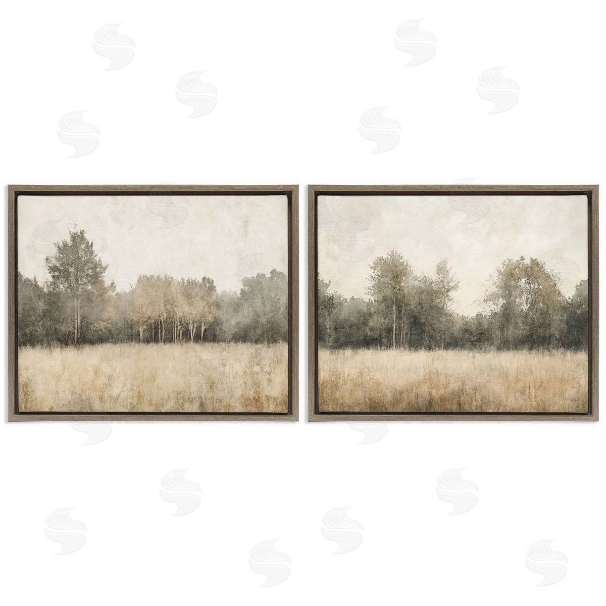 Mona Grace Woodland Watercolor Field Canvas Wall Art Print