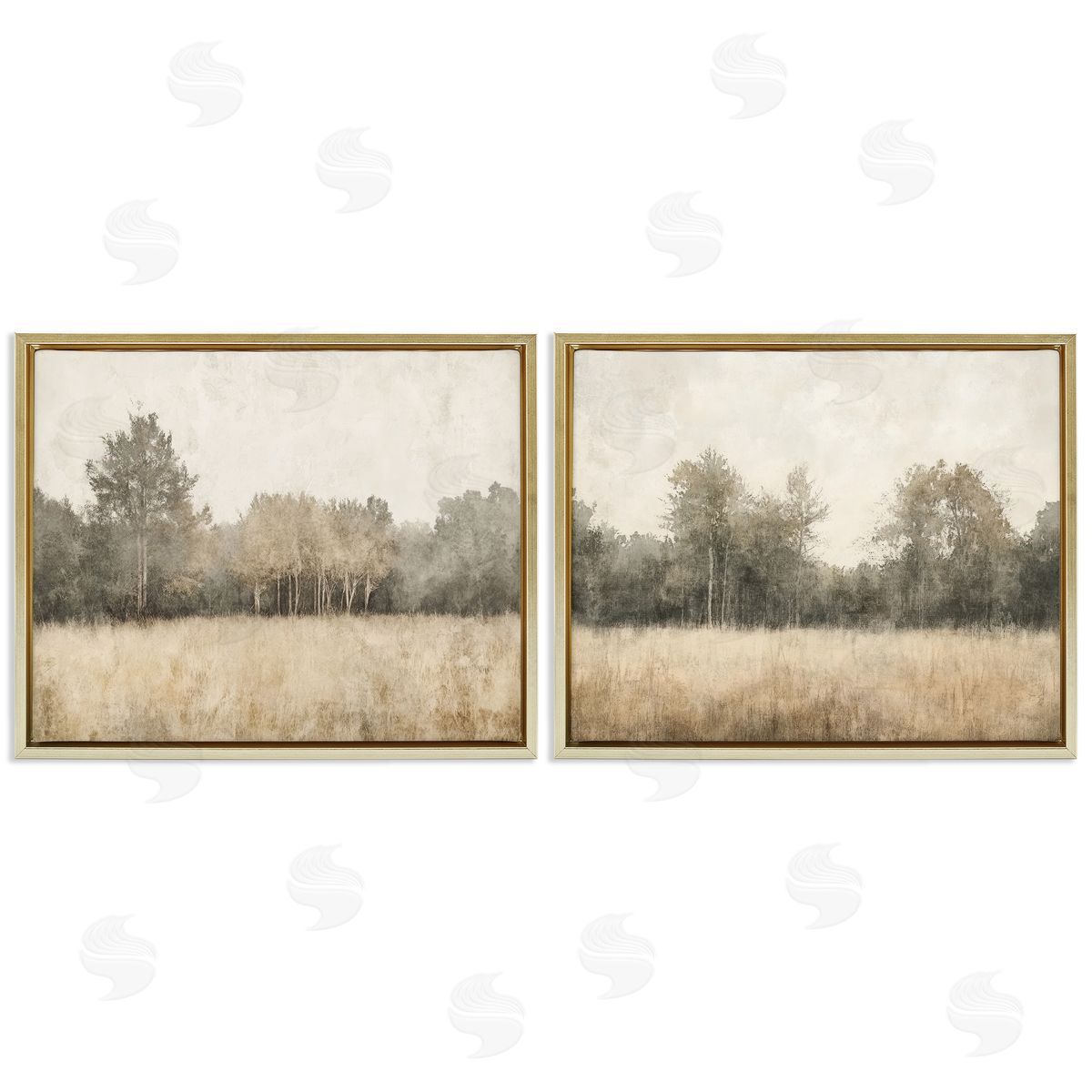 Mona Grace Woodland Watercolor Field Canvas Wall Art Print