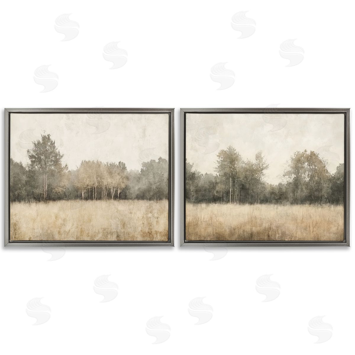 Mona Grace Woodland Watercolor Field Canvas Wall Art Print