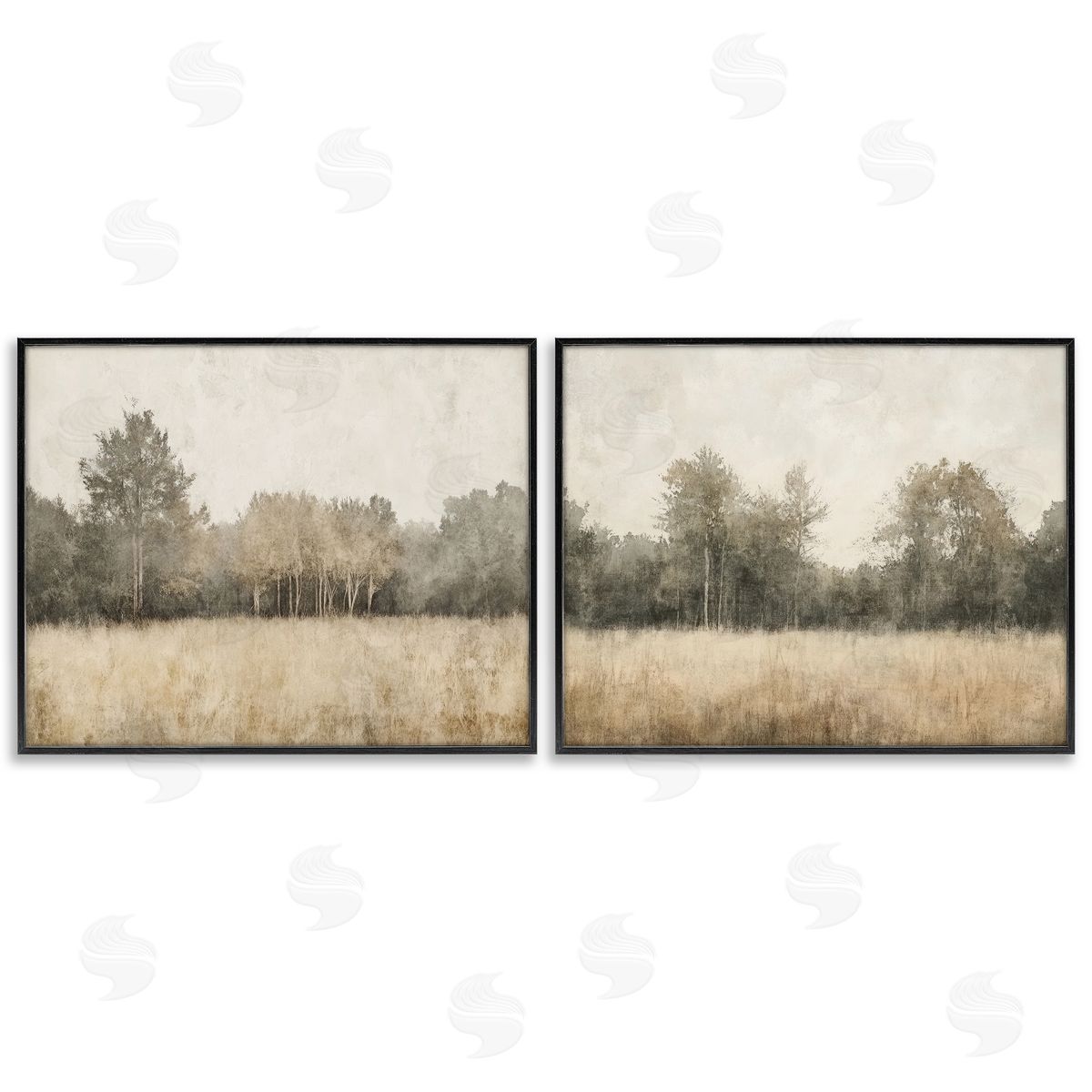Mona Grace Woodland Watercolor Field Canvas Wall Art Print