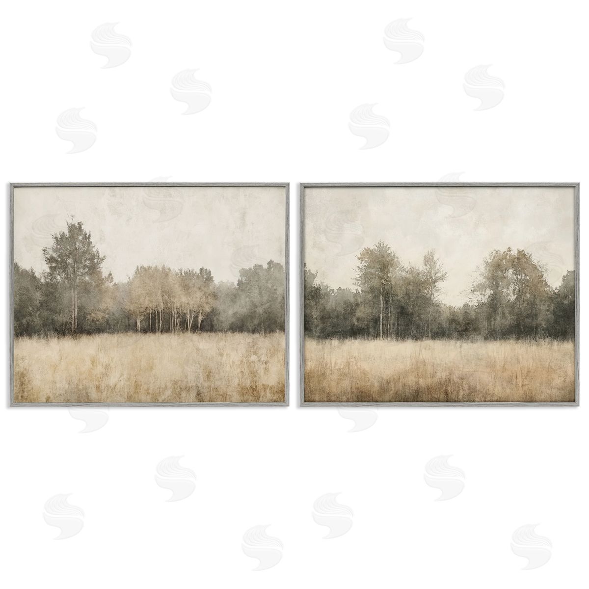 Mona Grace Woodland Watercolor Field Canvas Wall Art Print