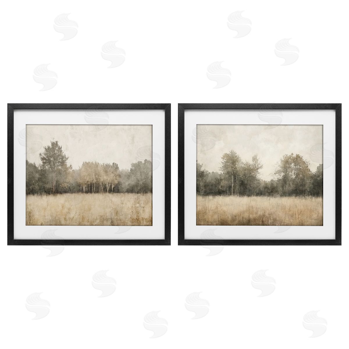 Mona Grace Woodland Watercolor Field Canvas Wall Art Print