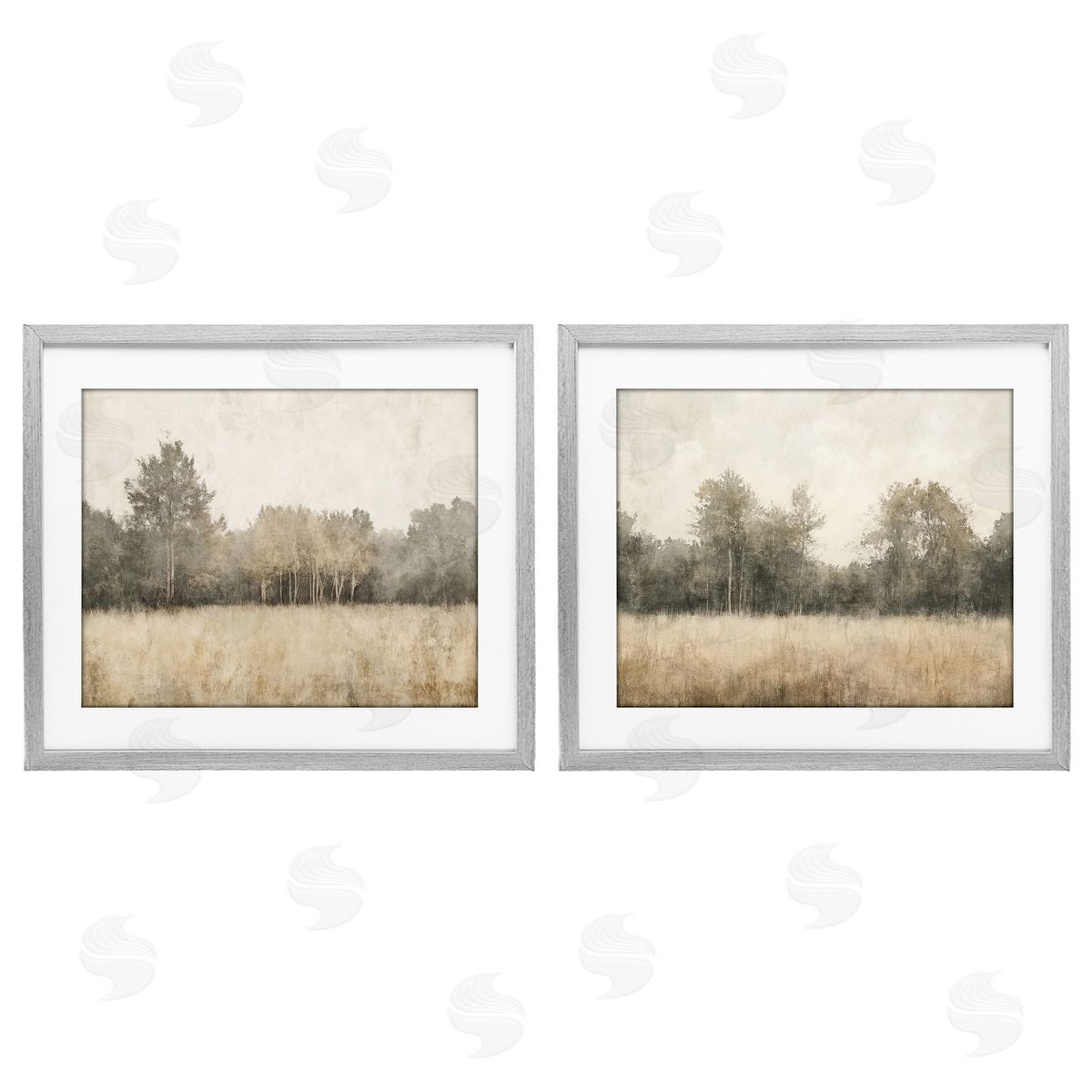 Mona Grace Woodland Watercolor Field Canvas Wall Art Print