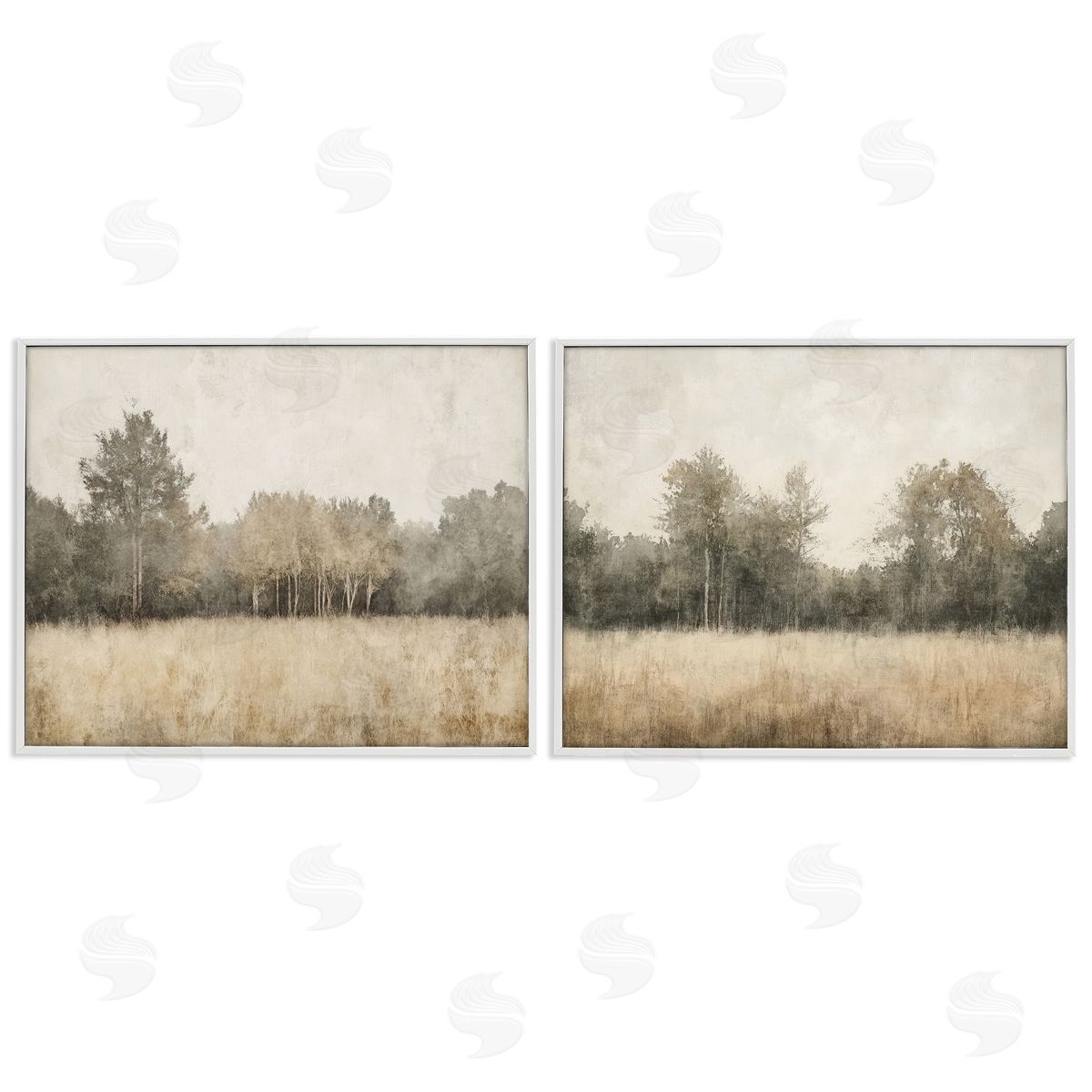 Mona Grace Woodland Watercolor Field Canvas Wall Art Print