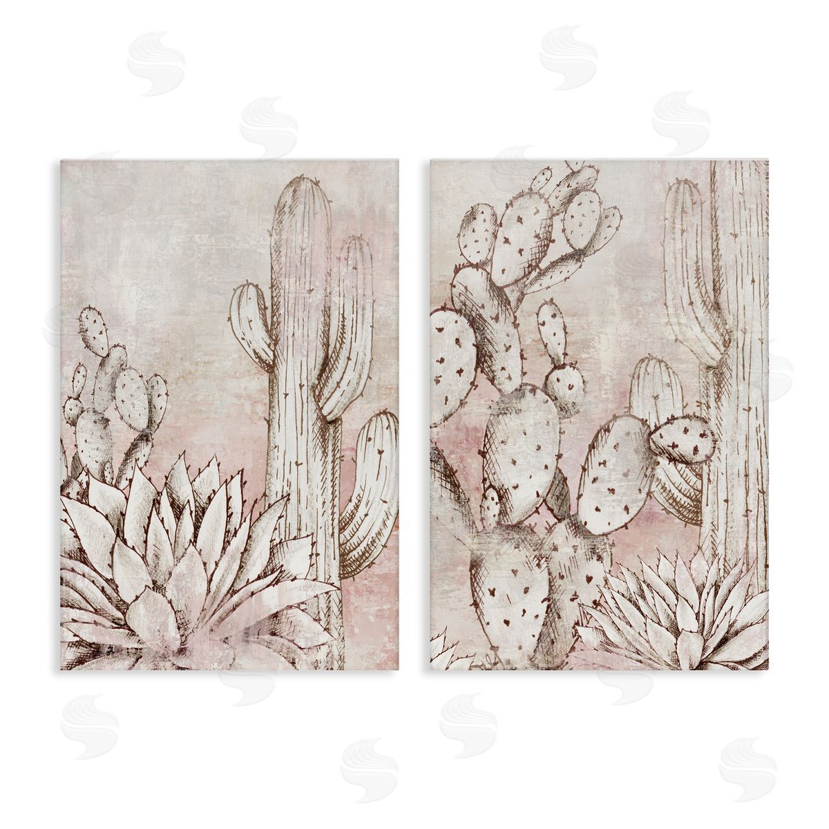 Luna Mavis Botanical Oasis Guardians Canvas Wall Art Print