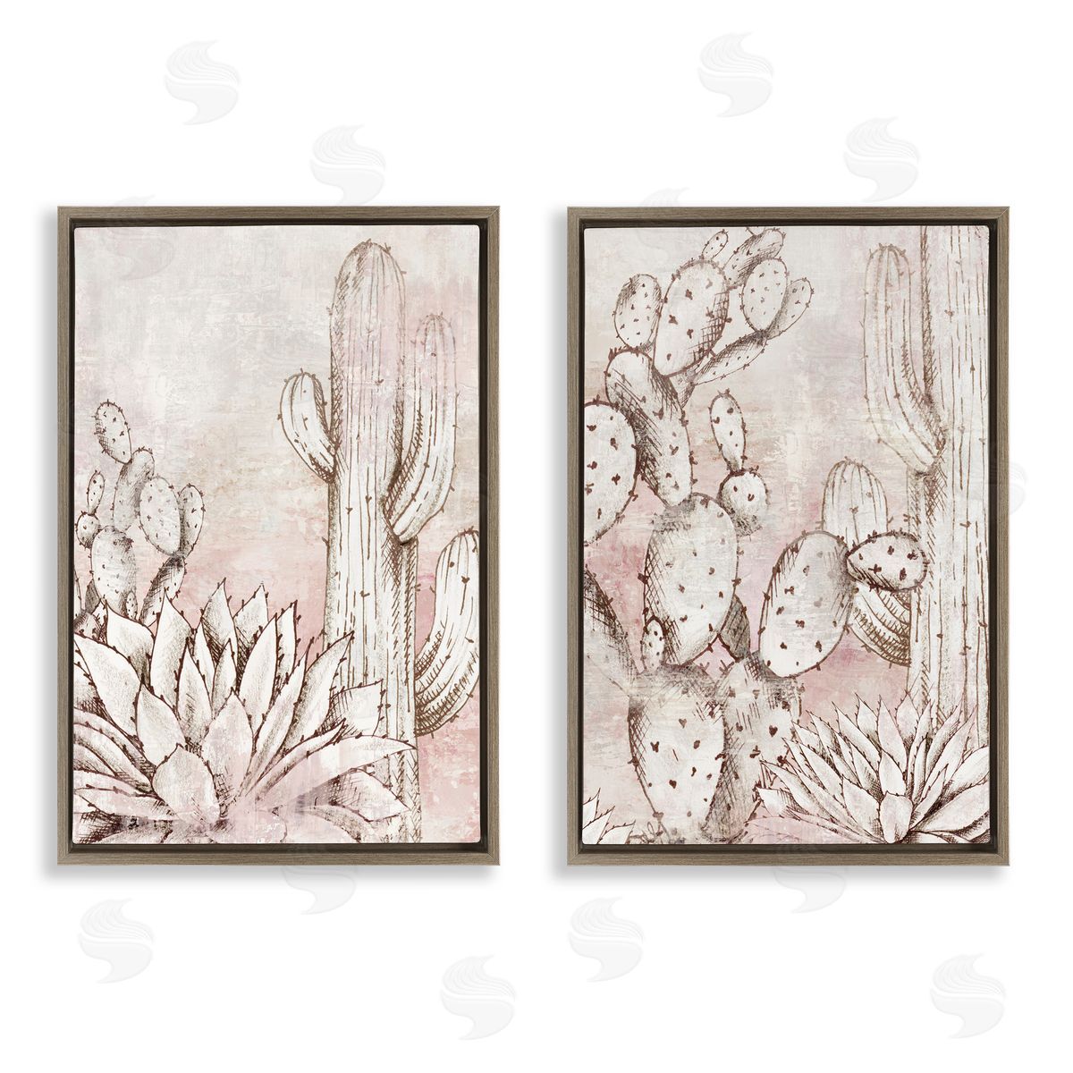 Luna Mavis Botanical Oasis Guardians Canvas Wall Art Print