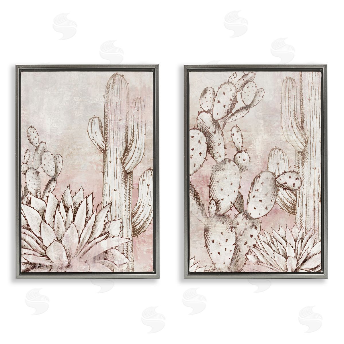 Luna Mavis Botanical Oasis Guardians Canvas Wall Art Print