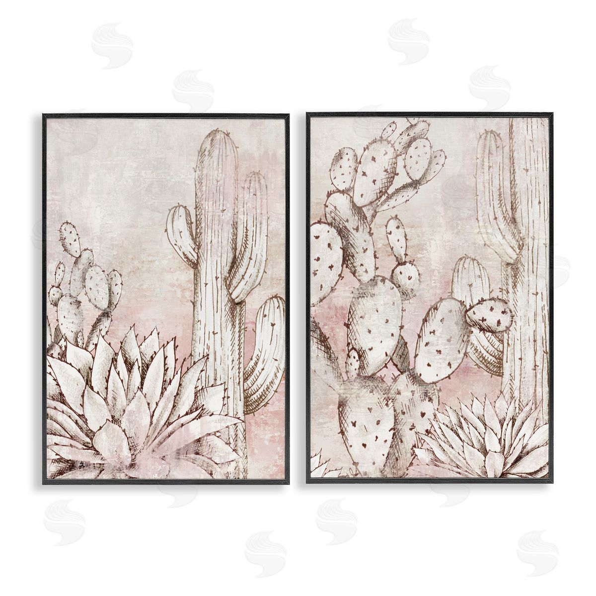 Luna Mavis Botanical Oasis Guardians Canvas Wall Art Print