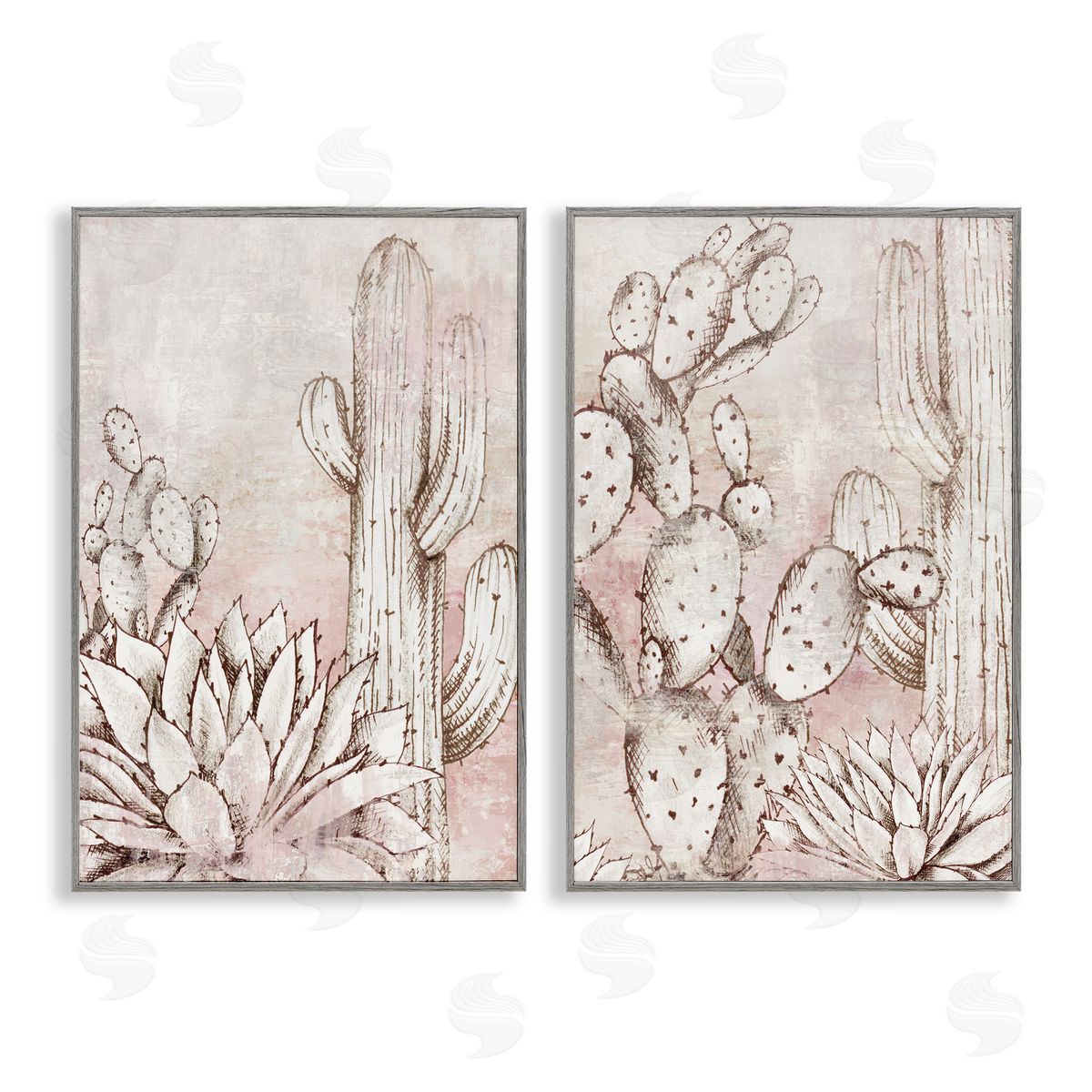 Luna Mavis Botanical Oasis Guardians Canvas Wall Art Print