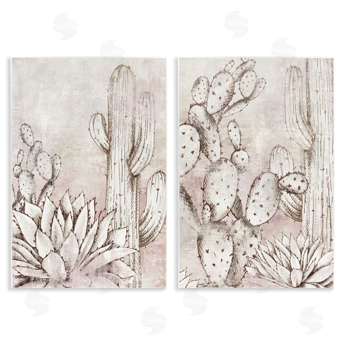 Luna Mavis Botanical Oasis Guardians Canvas Wall Art Print