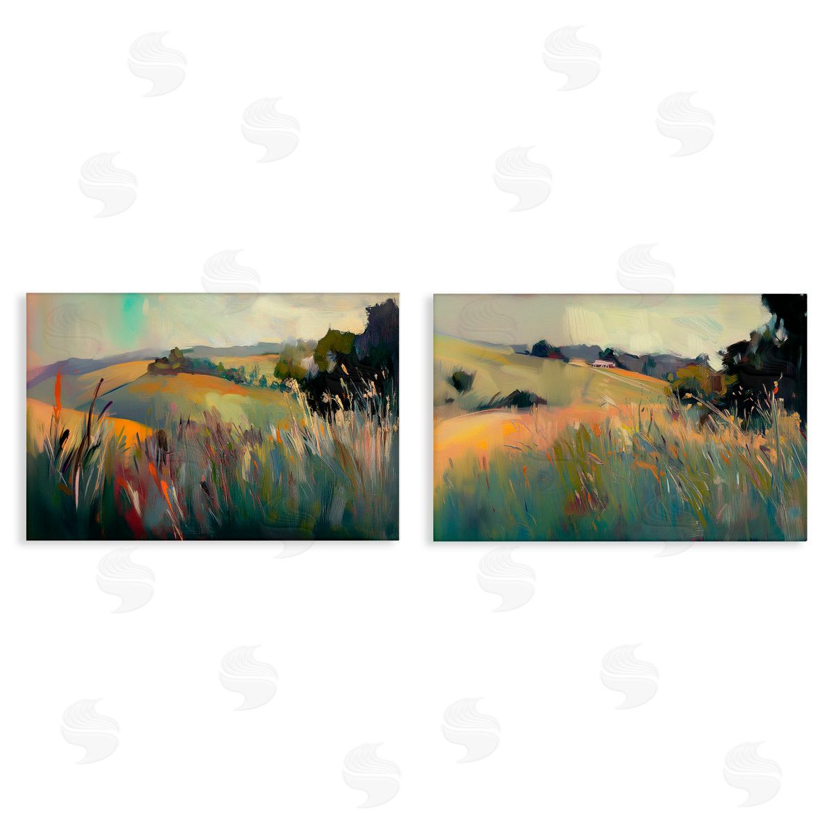 Elara Yasna Tranquil Plains Hillside Canvas Wall Art Print