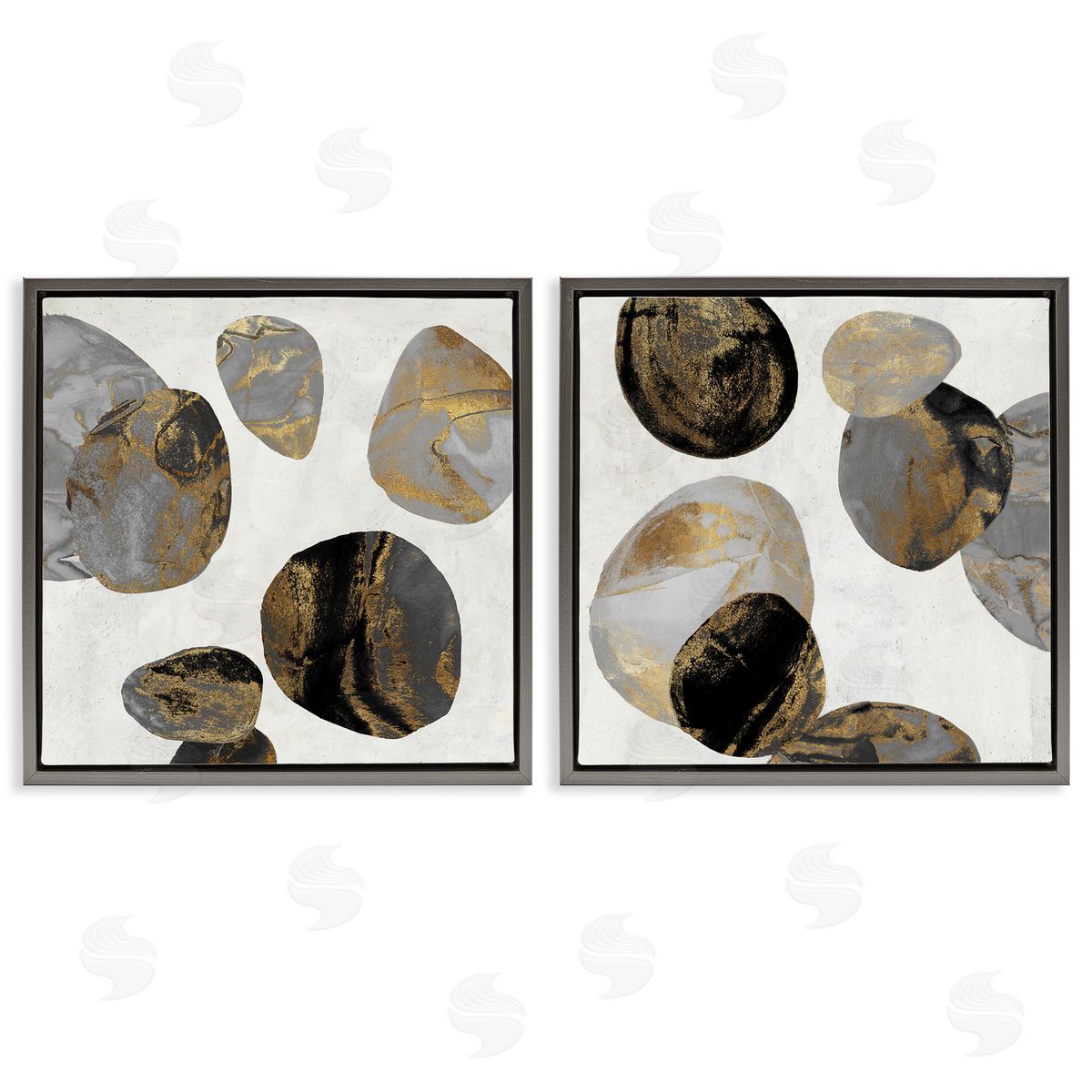 Jacob Q Agate Patterned Shapes Canvas Wall Art Print