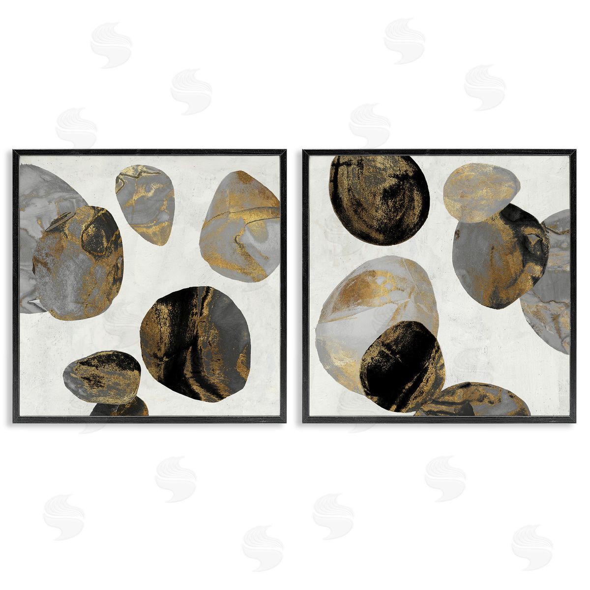 Jacob Q Agate Patterned Shapes Canvas Wall Art Print