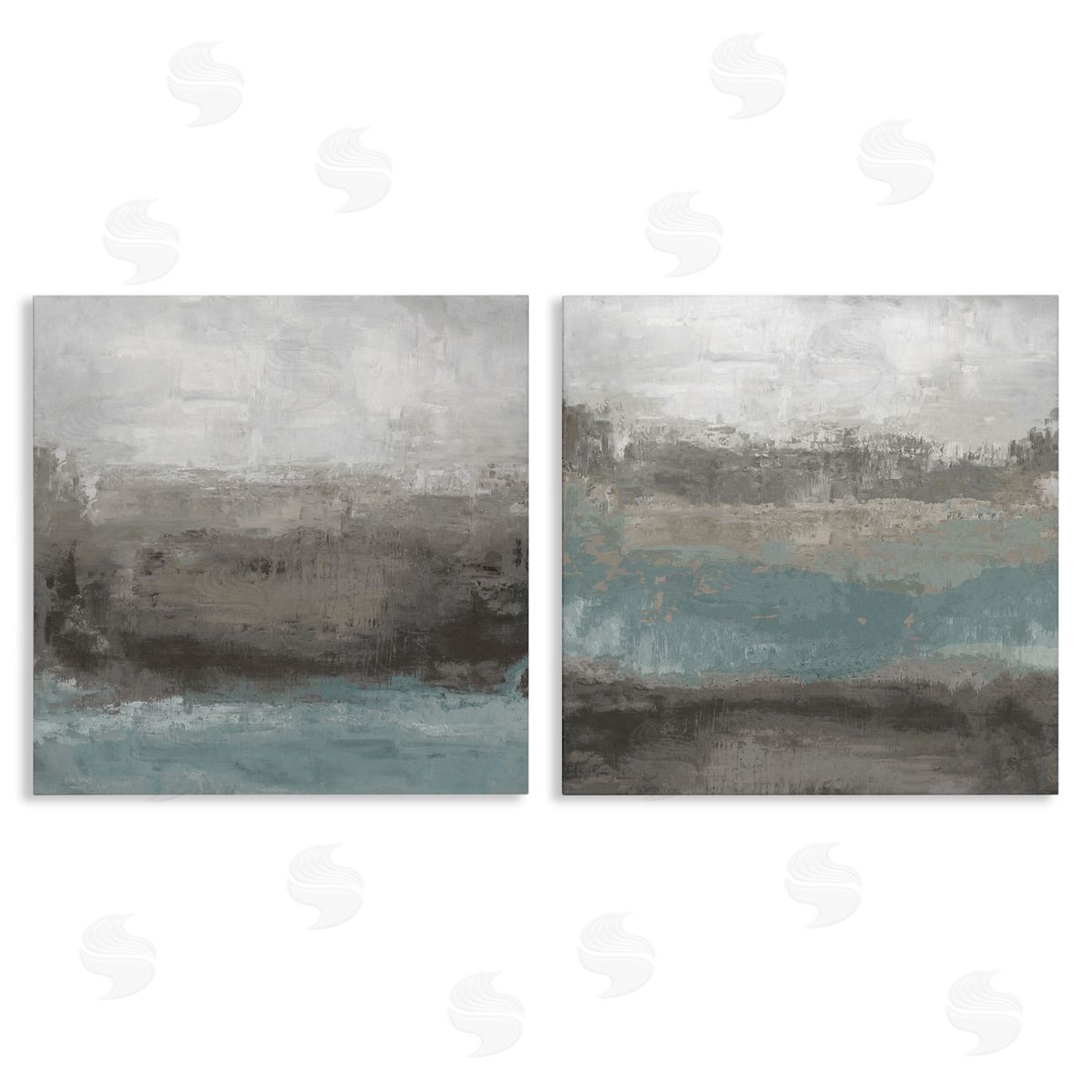 Hannah Dawson Dark Earth & Sea Canvas Wall Art Print