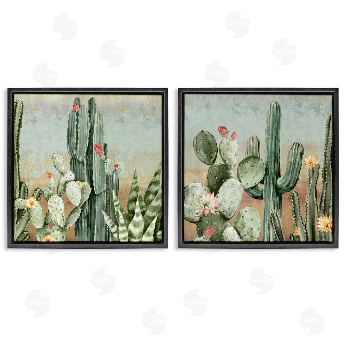 Luna Mavis Cactus Blooms Among Thorns Canvas Wall Art Print