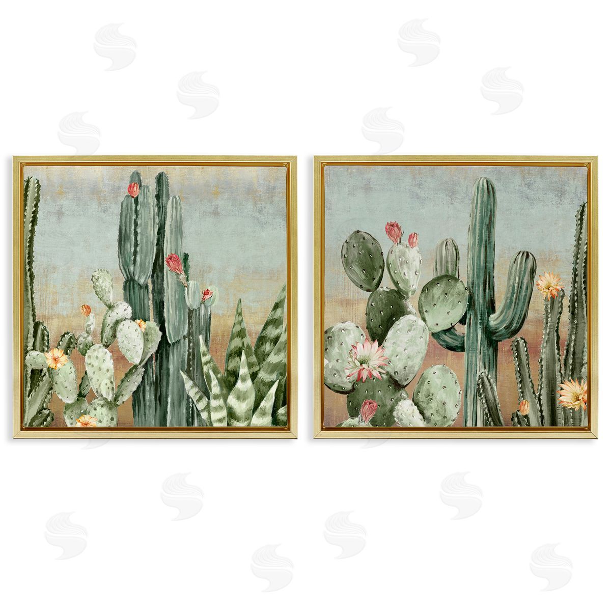 Luna Mavis Cactus Blooms Among Thorns Canvas Wall Art Print