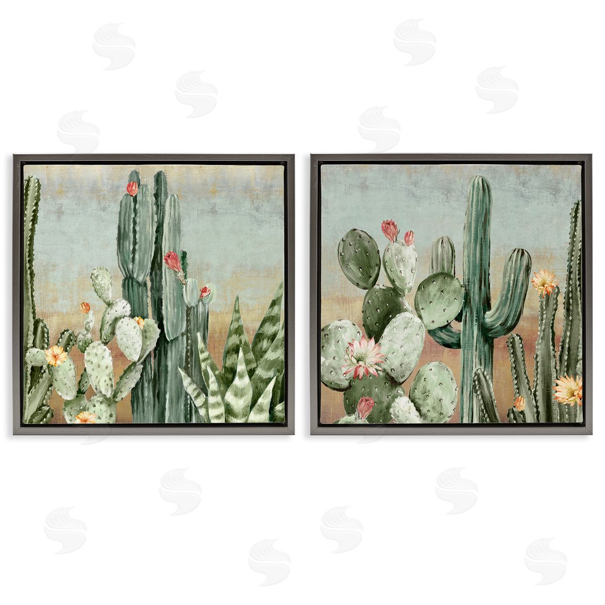 Luna Mavis Cactus Blooms Among Thorns Canvas Wall Art Print