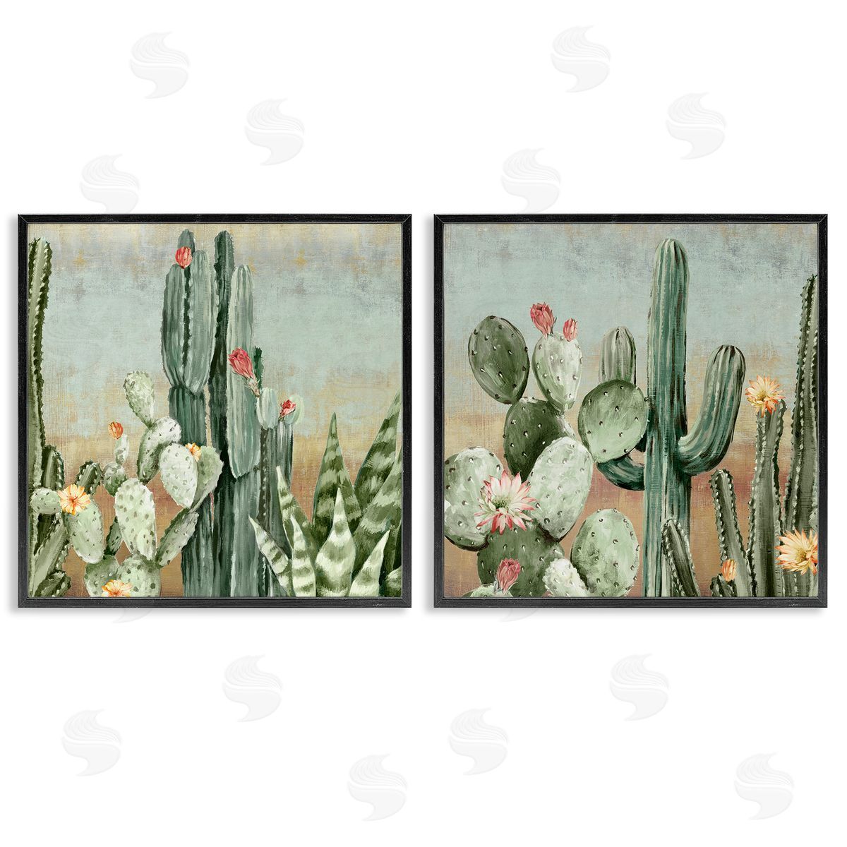 Luna Mavis Cactus Blooms Among Thorns Canvas Wall Art Print