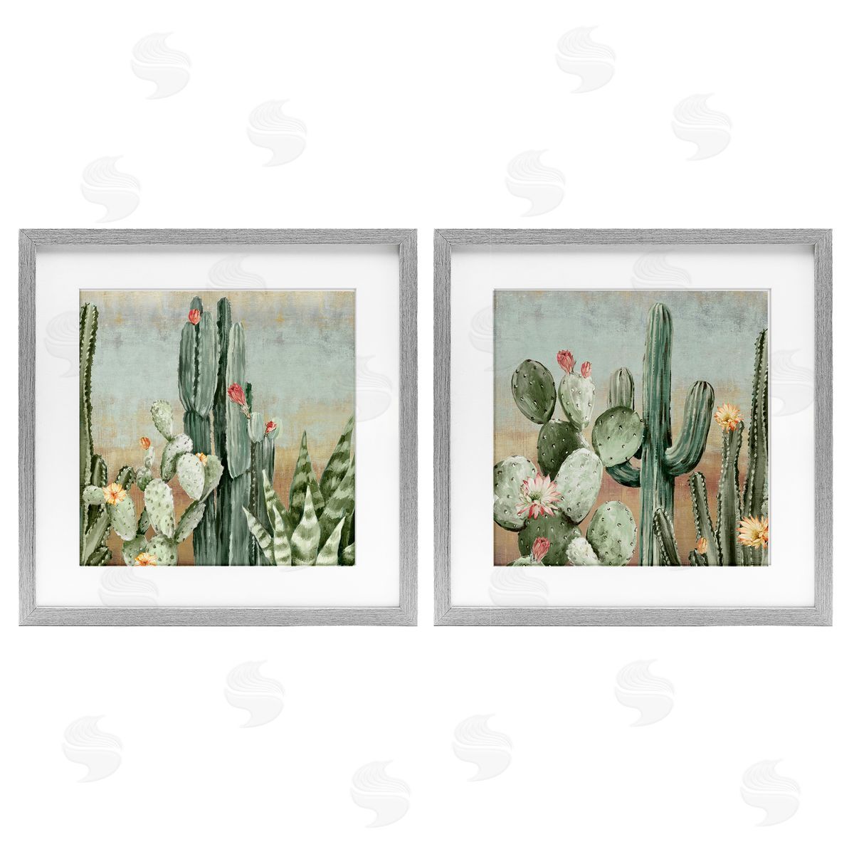 Luna Mavis Cactus Blooms Among Thorns Canvas Wall Art Print