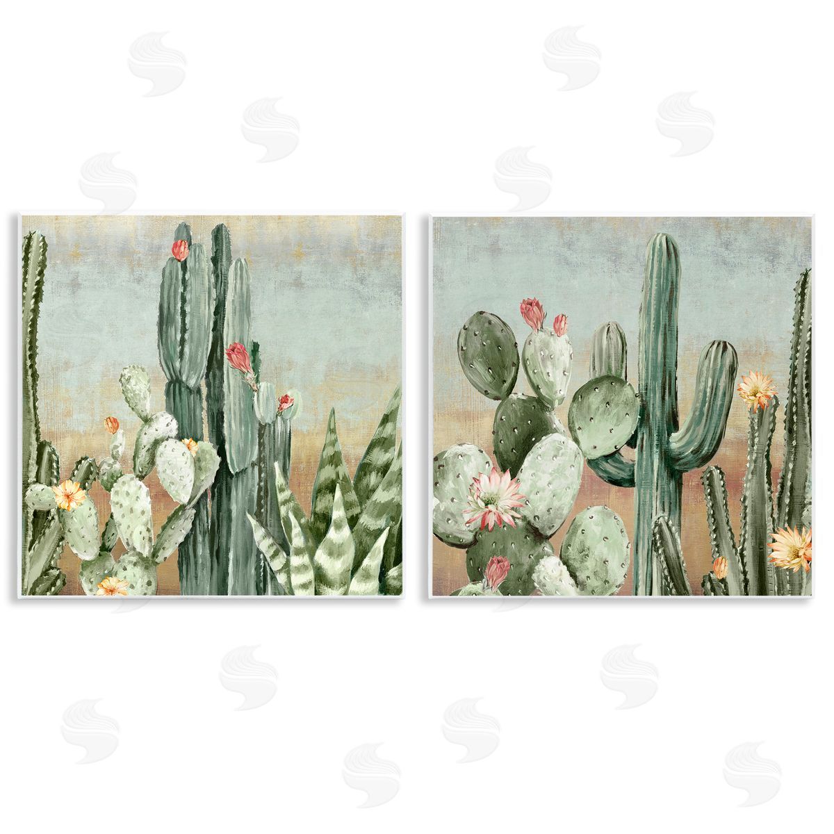 Luna Mavis Cactus Blooms Among Thorns Canvas Wall Art Print