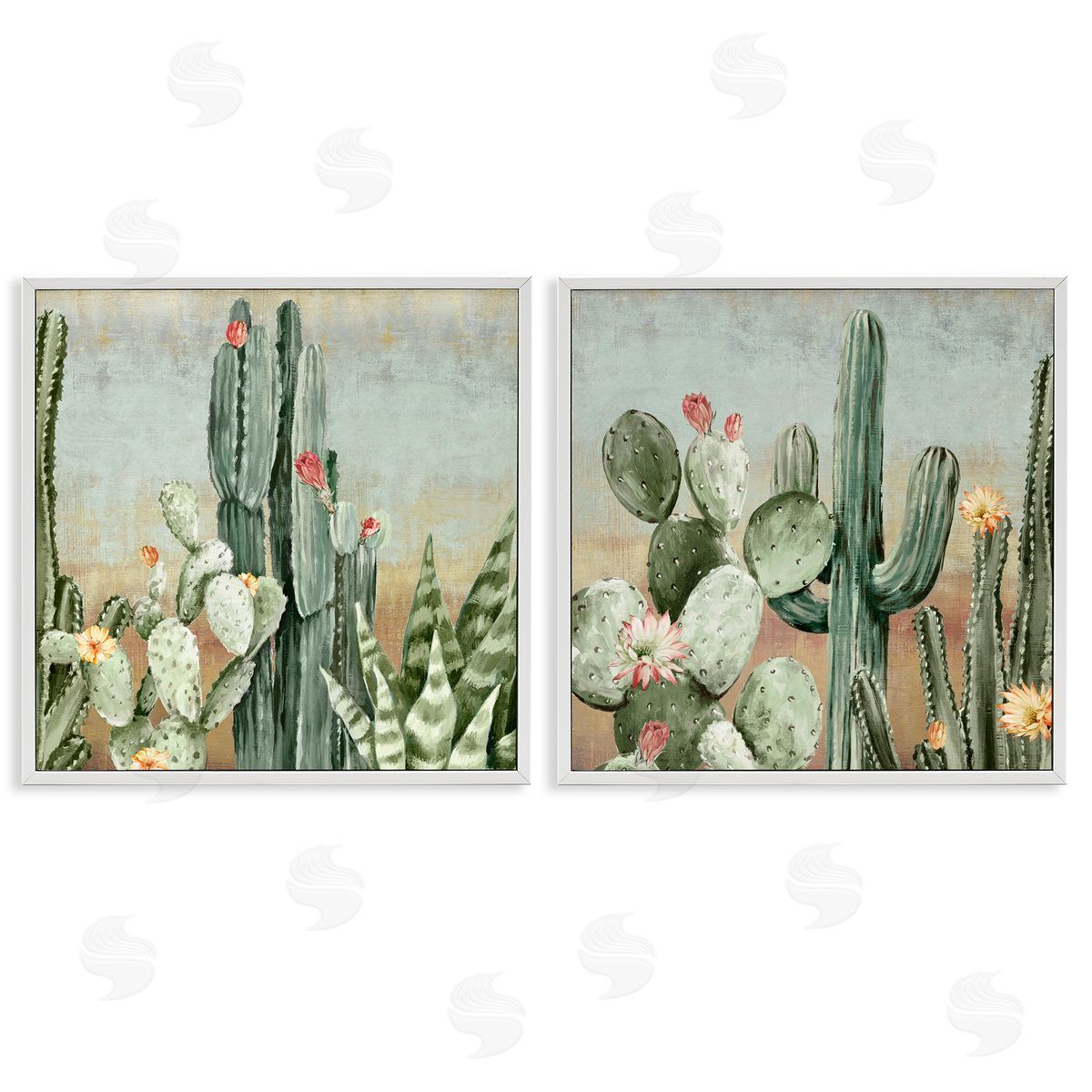 Luna Mavis Cactus Blooms Among Thorns Canvas Wall Art Print