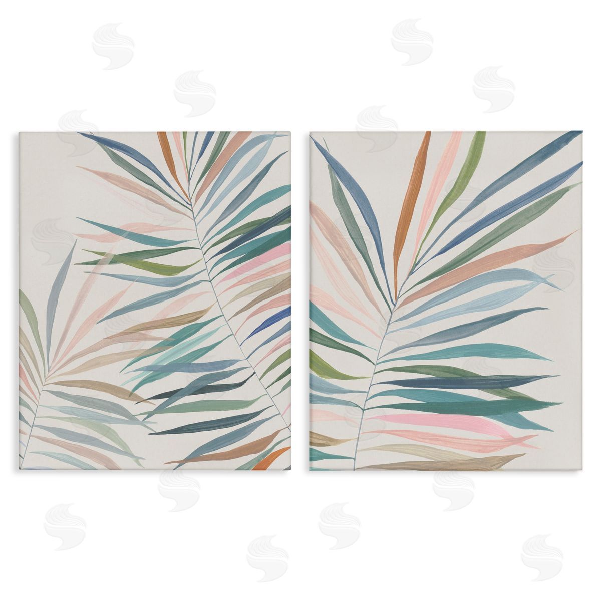 Hannah Dawson Tropical Harmony Leaves Canvas Wall Art Print