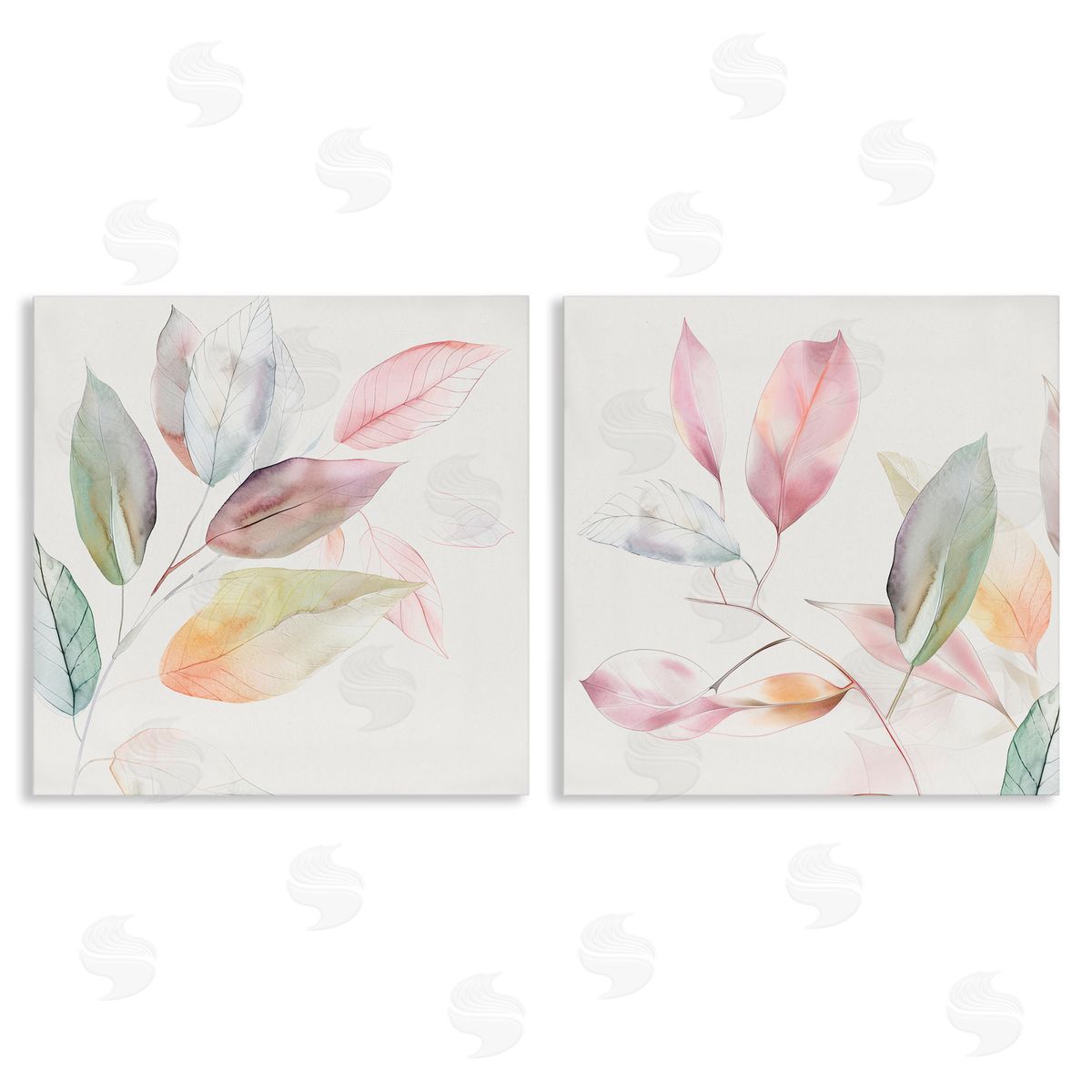Raymond Powers Botanical Light Leaves Canvas Wall Art Print