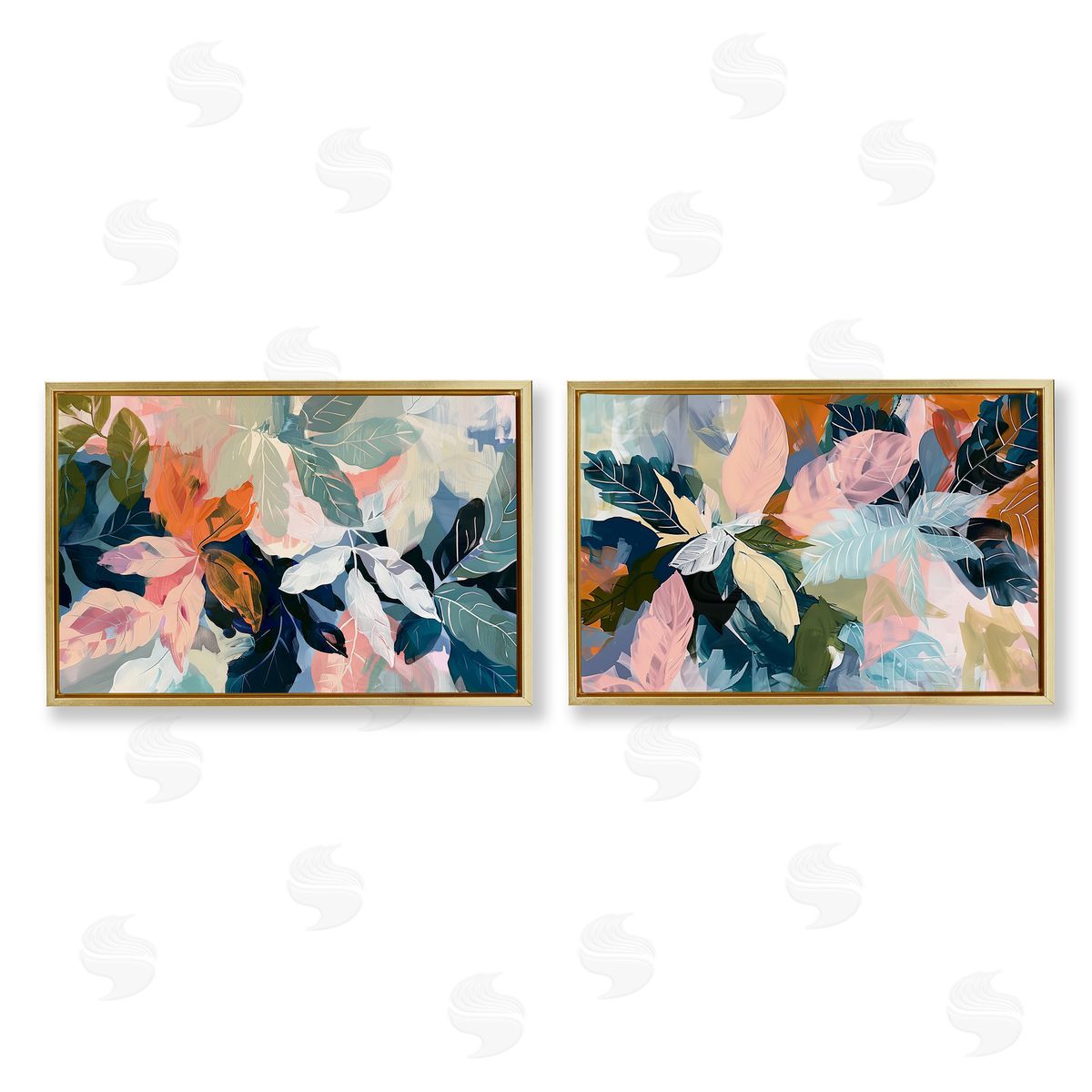 Elara Yasna Tropical Oasis Flowers Canvas Wall Art Print