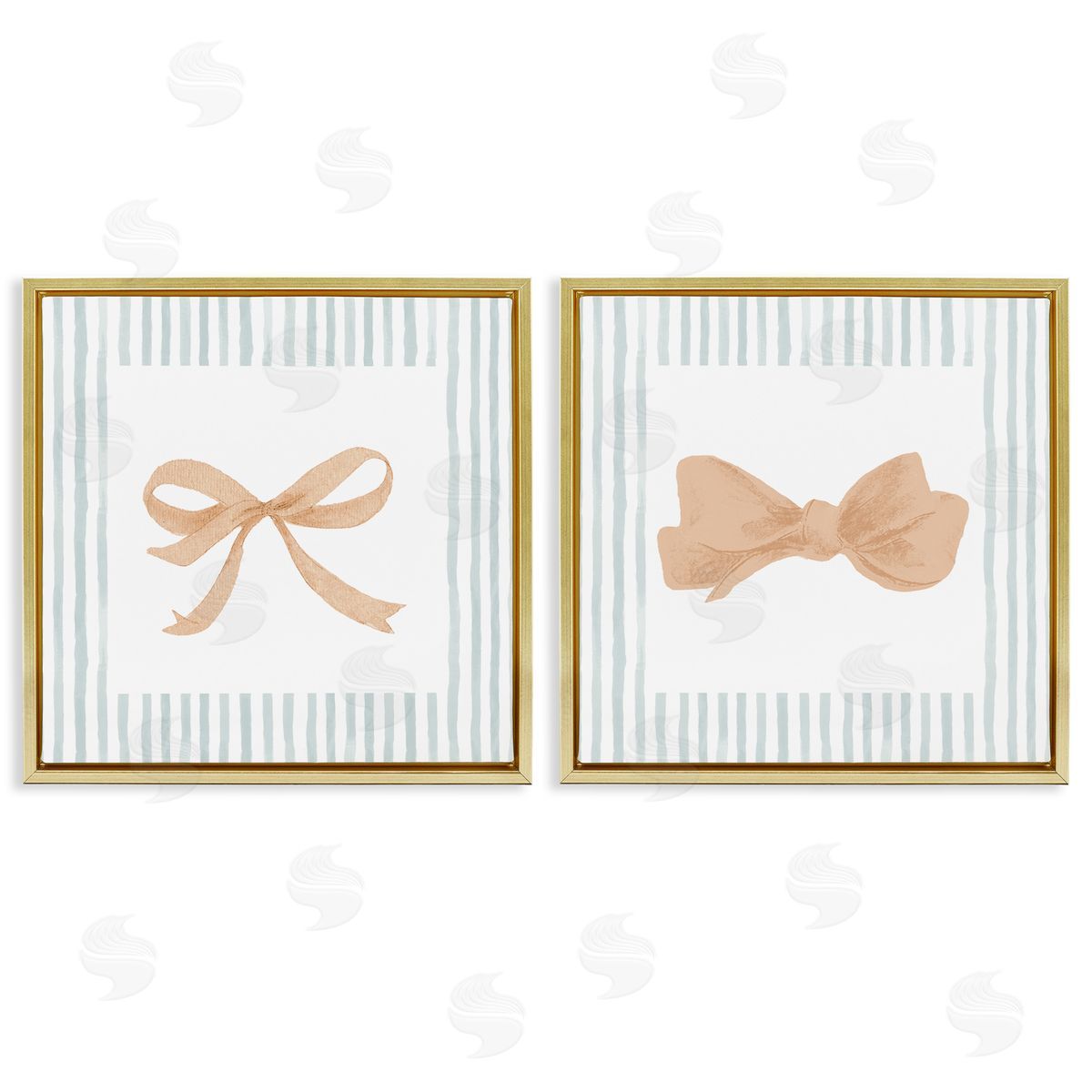 PATRICIA PINTO Striped Border Bow Canvas Wall Art Print