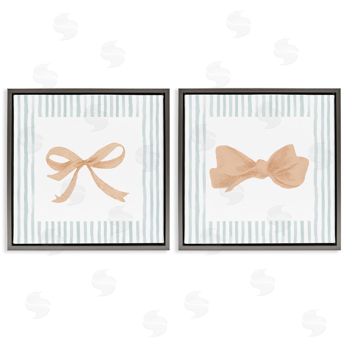 PATRICIA PINTO Striped Border Bow Canvas Wall Art Print