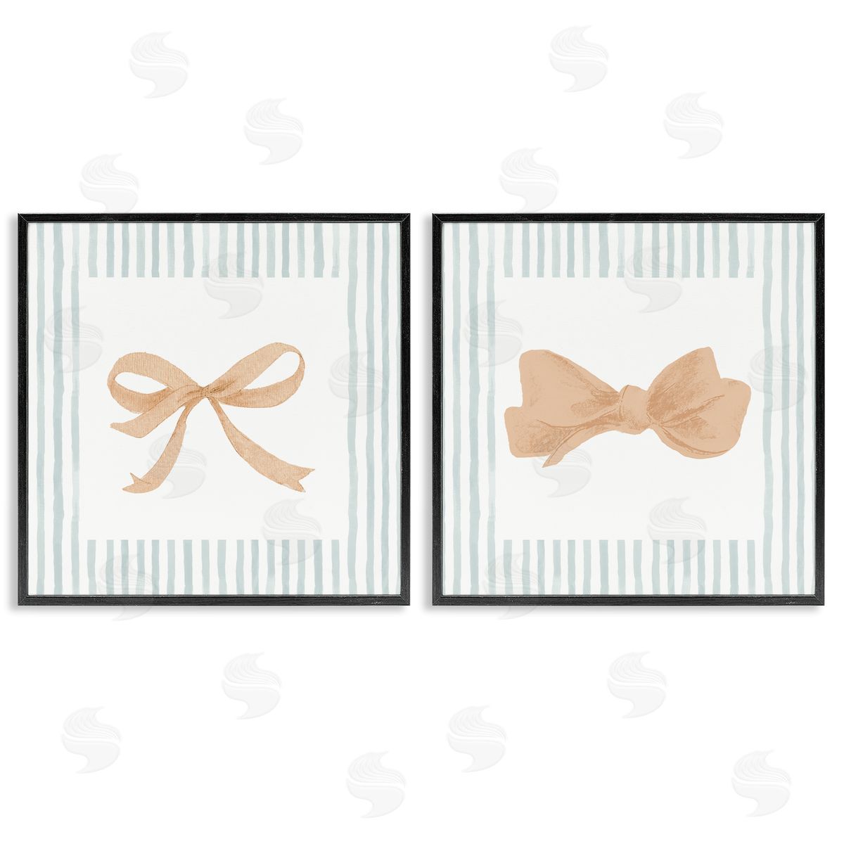 PATRICIA PINTO Striped Border Bow Canvas Wall Art Print