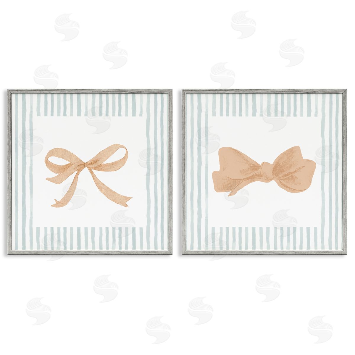PATRICIA PINTO Striped Border Bow Canvas Wall Art Print